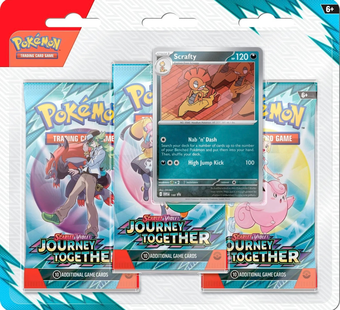 Scarlet and Violet Journey Together 3 Pack Blister Scrafty