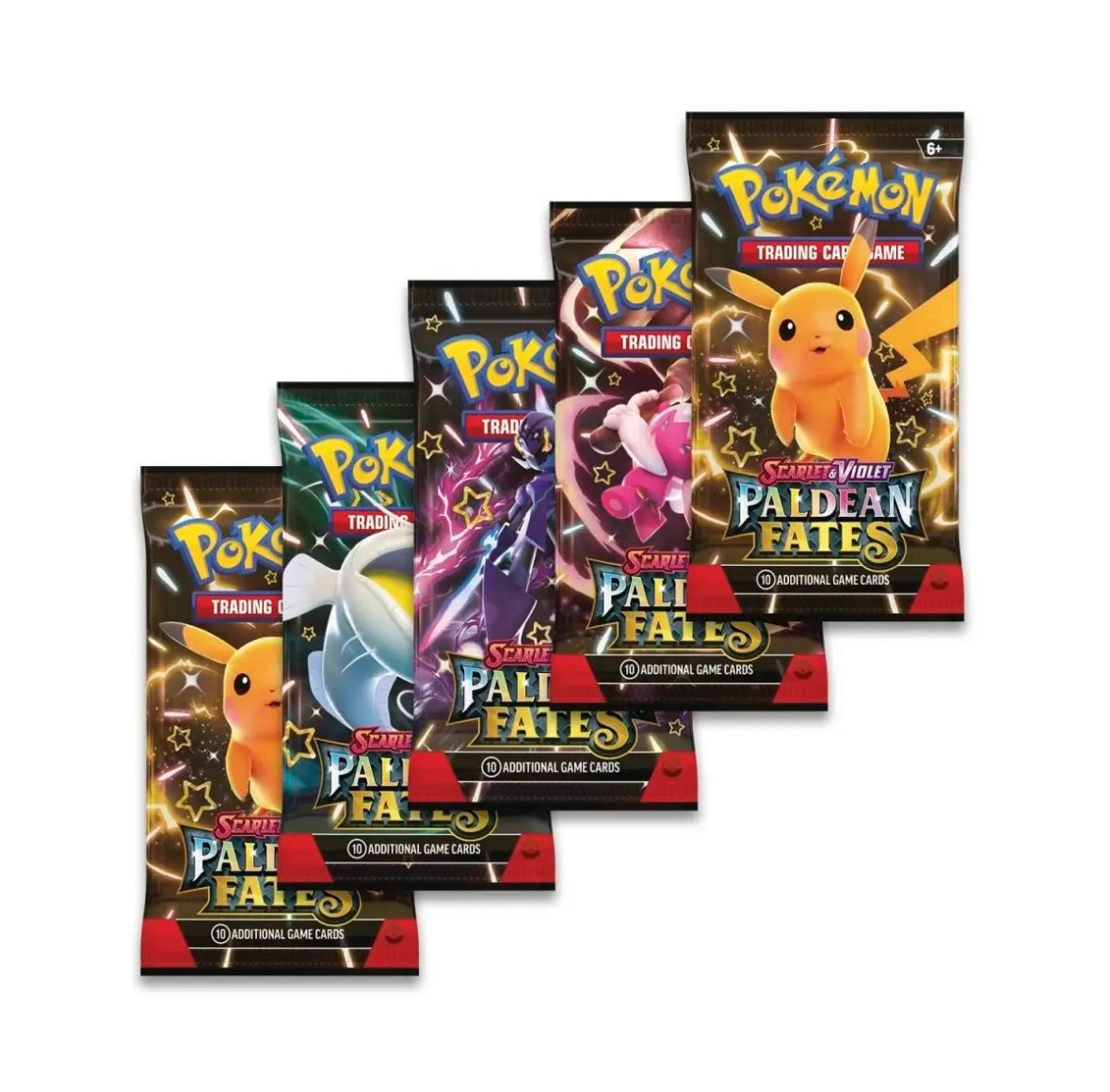 Scarlet & Violet 4.5 Paldean Fates 5 Booster Tin Charizard Pokemon Trading Cards