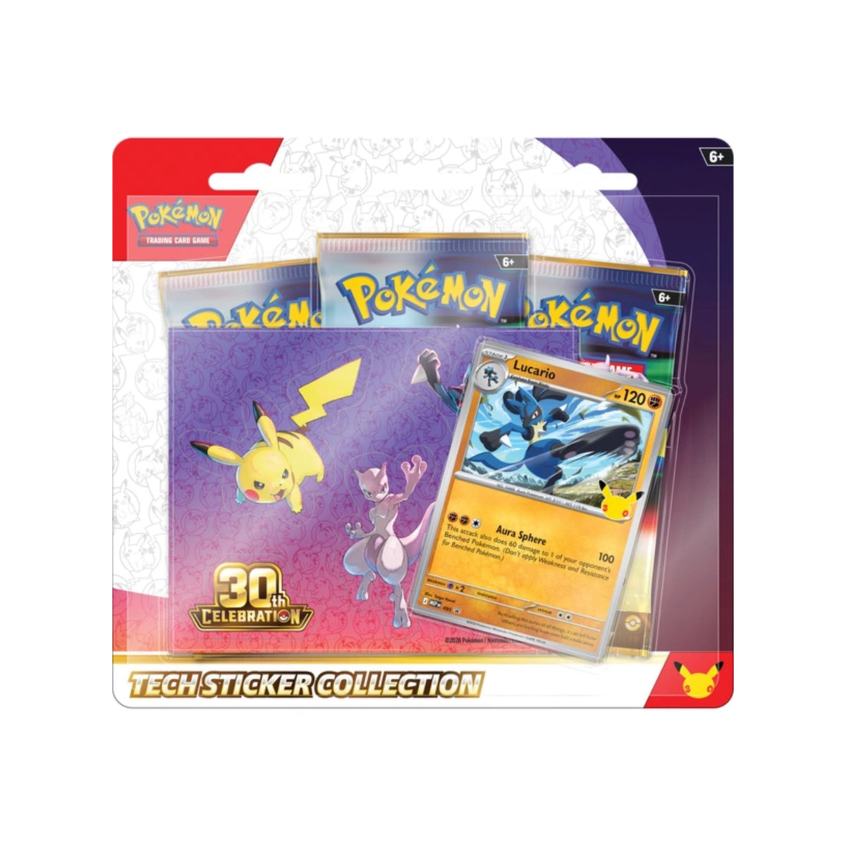 Pokémon TCG: Tech Sticker Collection - Assorted - 30th Celebration (12) CDU