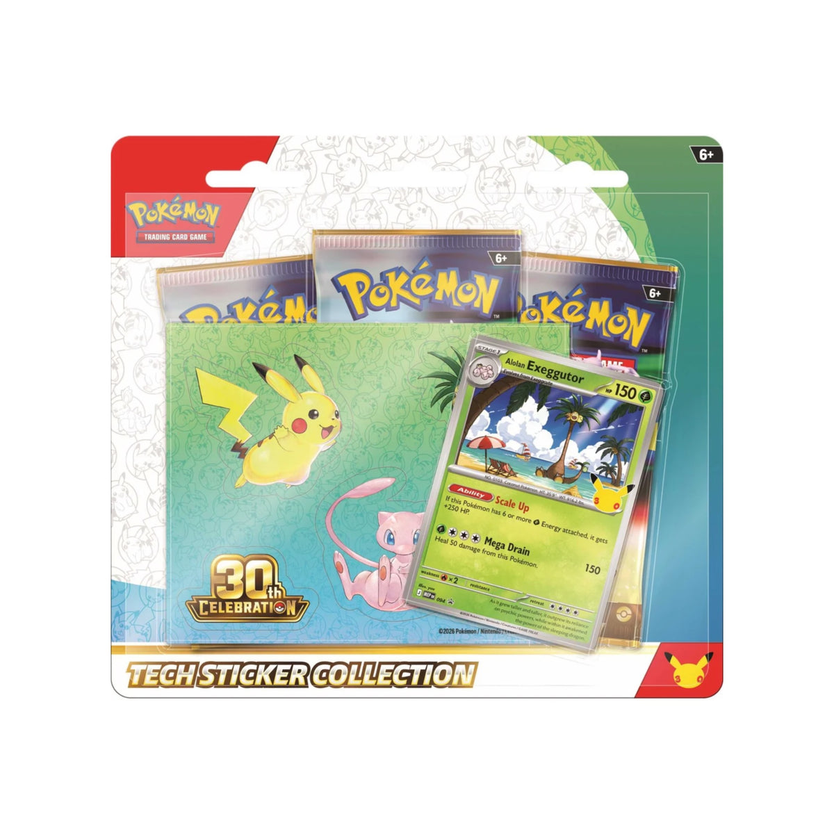 Pokémon TCG: Tech Sticker Collection - Assorted - 30th Celebration (12) CDU