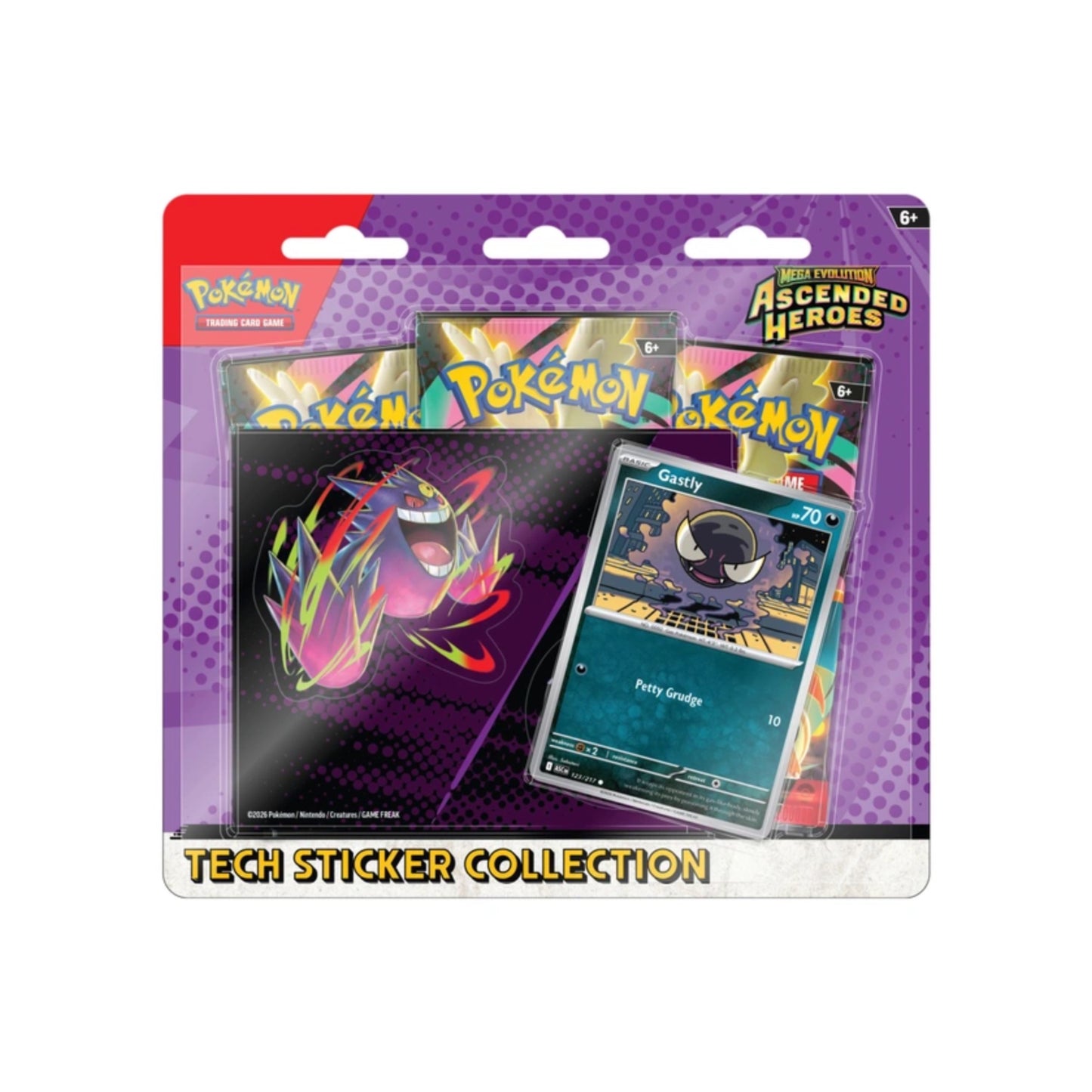 Pokémon - Mega Evolution Ascended Heroes - Tech Sticker Collection (Gastly)